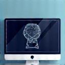 Icon representing a 3D watch render on a computer screen.